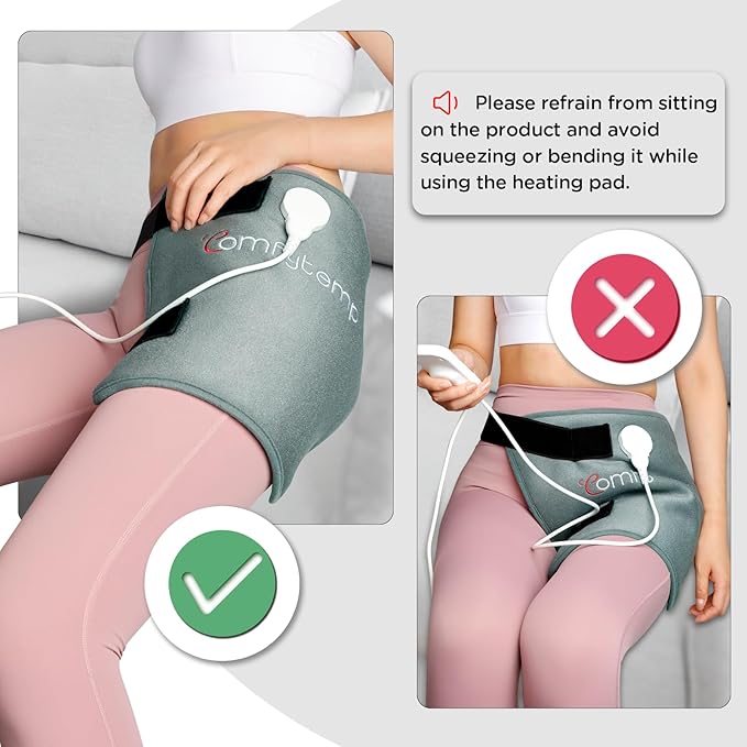 Comfytemp Hip Heating Pad, HSA Store Eligible Items，Birthday Christmas Gift for Mom Women Wife Men Dad, FSA Eligible Hip Brace for Lower Back Thigh Buttock Electric HSA Heat Pad Hot Relax (L/XL)