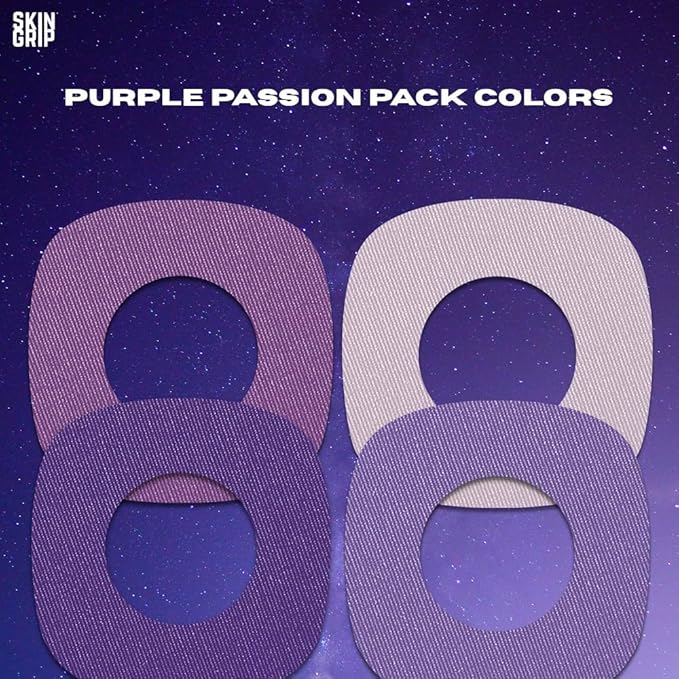 Skin Grip Adhesive Patches Compatible with Dexcom G7 & Stelo CGM with Cutout – Waterproof & Sweatproof Cover for Continuous Glucose Monitor Sensor, Stays Secure for 10-15 Days – 20 Pack, Purple