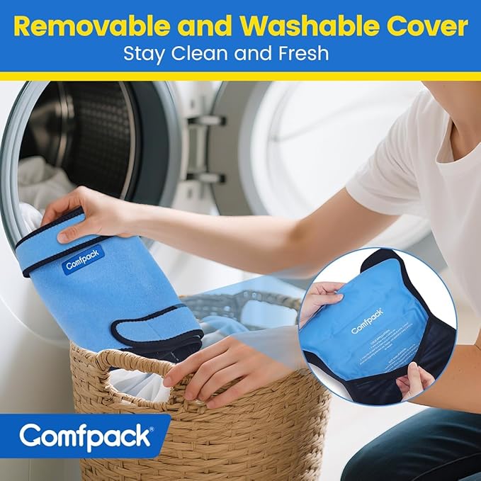 Ice Pack for Hip Replacement Surgery, Hip Brace with Hot Cold Gel Pack, Hip Replacement Kit, Compression Ice Pack Wrap for Sciatica, Bursitis, Hip Flexor Pain, Hamstring