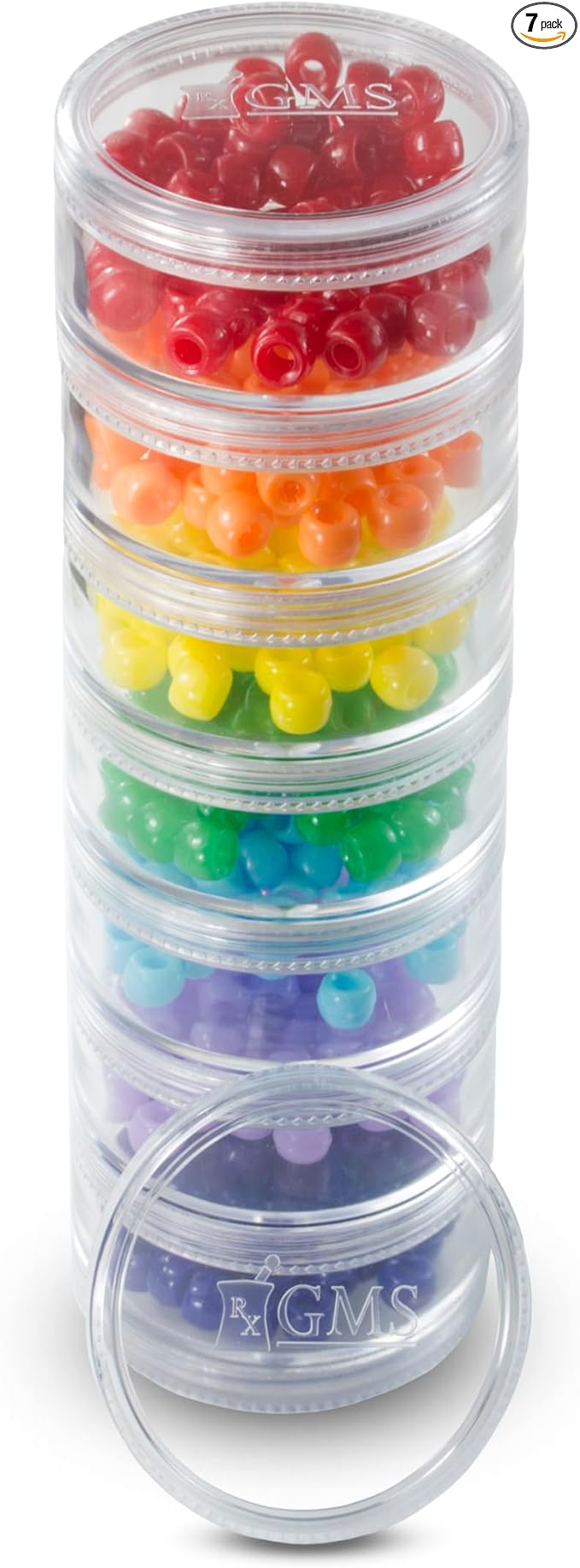 7 Day Medicine Pill Organizer - Stackable Pill Box - Fits Small Tablets & Vitamin Supplements - Keep Your Daily & Weekly Medicine Organized in One Place - Medium - Clear