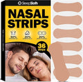 Nasal Strips for Snoring (36 Count), Extra Strength Nose Strips for Breathing, Anti Snoring Nasal Strips for Sleeping, Congestion Relief for Colds & Allergies, Sensitive Skin, Beige