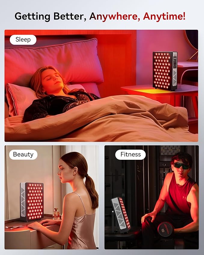 2026 Upgraded Red Light Therapy for Body Face, Dual Chip 660nm 850nm Red Light Panel with 3 Modes, Dimmable & Timer, Infrared Light Therapy for Home Office Gym, Basic 60 LEDs