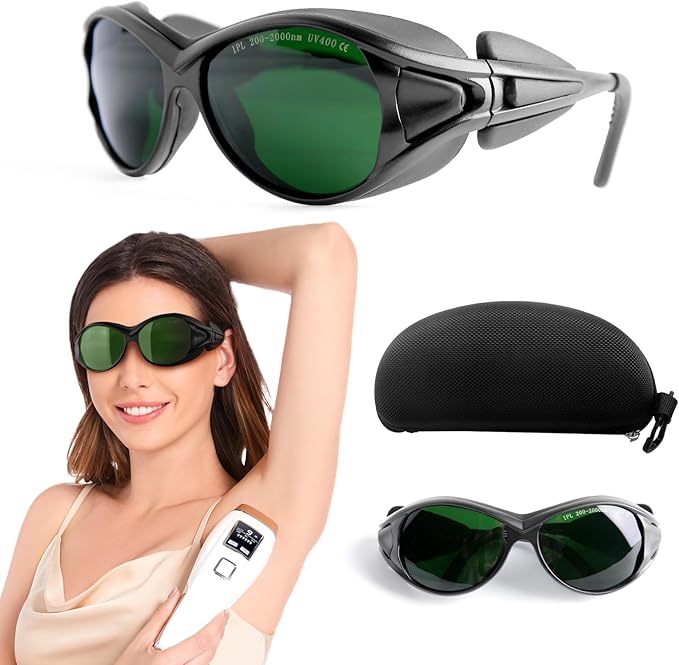 Laser Safety Glasses IPL 200-2000nm, IPL Laser Hair Removal Glasse, Red Light Therapy and Laser Cosmetology Operator Eye Protection.