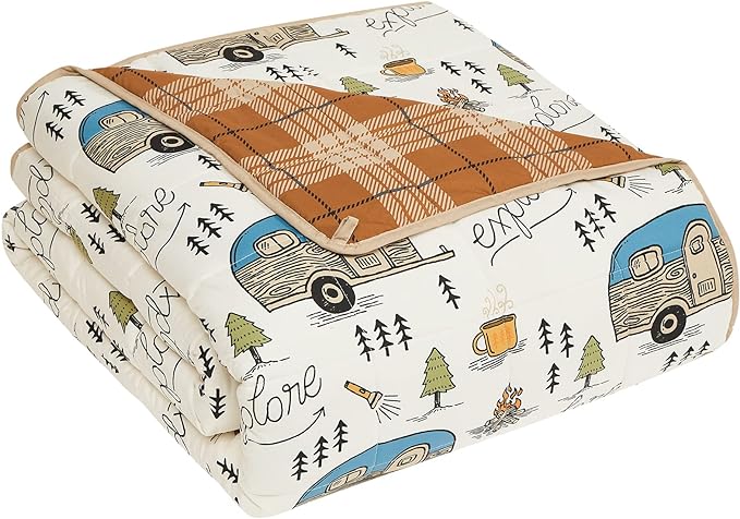 CuteKing Weighted Blanket for Adults (15lbs, 48"x72", Camping) Heavy Blanket for 140-150lbs, Weighted Blanket for Cooling & Heating with Premium Glass Beads, Thick Blanket for Adult All-Season