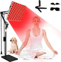 Red Light Therapy for Face & Body, 2 in 1 Adjustable Infrared Light Therapy Panel, Red Light Therapy Lamp with Stand 660nm Red Light 850nm Near Infrared Red Light Therapy Devices for Home Office Gift