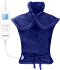 RENPHO Electric Heating Pad for Back, Mothers Day Gifts & Birthday Gifts for Mom Dad Women Men, FSA Eligible & HSA Store, Neck and Shoulder Heat Pad, Fast Heating, 24"x33", ETL Certified, Dark Blue