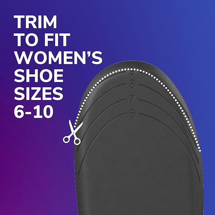 Dr. Scholl's Love Your Flats & Sandals 3/4 Length Insoles, All-Day Comfort, Relieve & Prevent Shoe Discomfort, Absorbs Shock, Arch Support