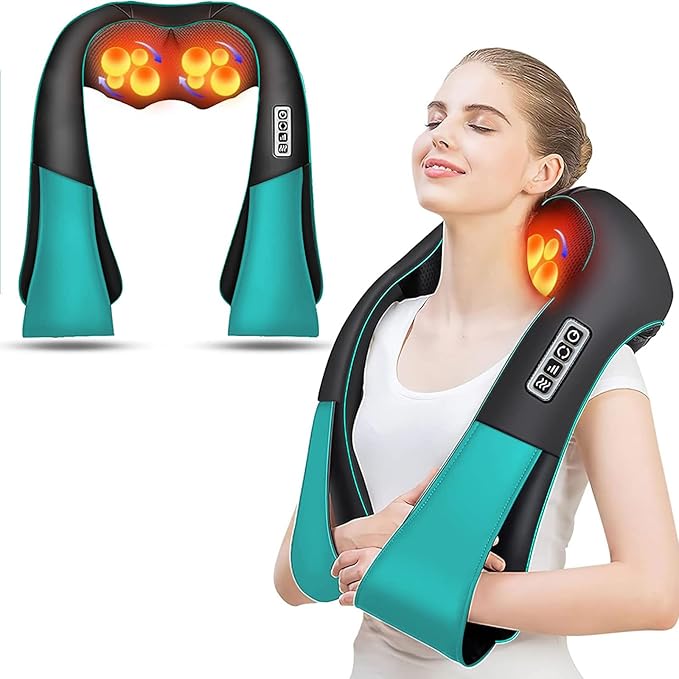 AERLANG Fathers Day Dad Gifts Neck Massger,Shiatsu Neck and Back Massager with Heating Neck and Shoulder Massager Deep Kneading Pillow for Massage Use Gifts for Women Men Dad Mom(NOT Cordless)
