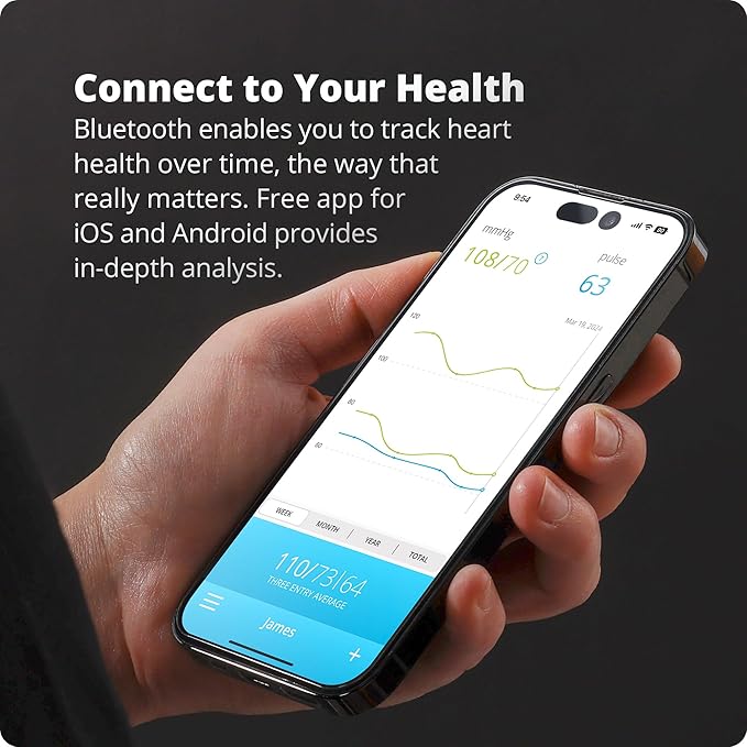 Greater Goods Bluetooth Blood Pressure Monitor with Automatic Upper Arm Cuff, App-Enabled for iOS and Android