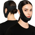 Chin Strap for Sleeping and Snoring - Black Anti Snoring Device for Men and Women, Breathable and Skin-Friendly Snore Stopper with Adjustable Fit That Holds Jaw in Place & Supports CPAP Users