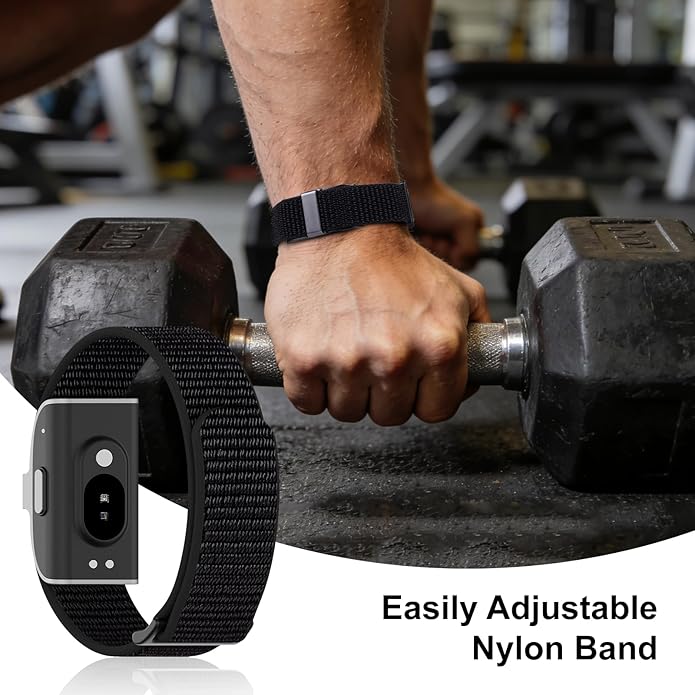 Nylon Loop Sport Replacement Strap Compatible with Hume Band,Adjustable Soft Bands for Women Men,Breathable Wristband for Fitness Tracker