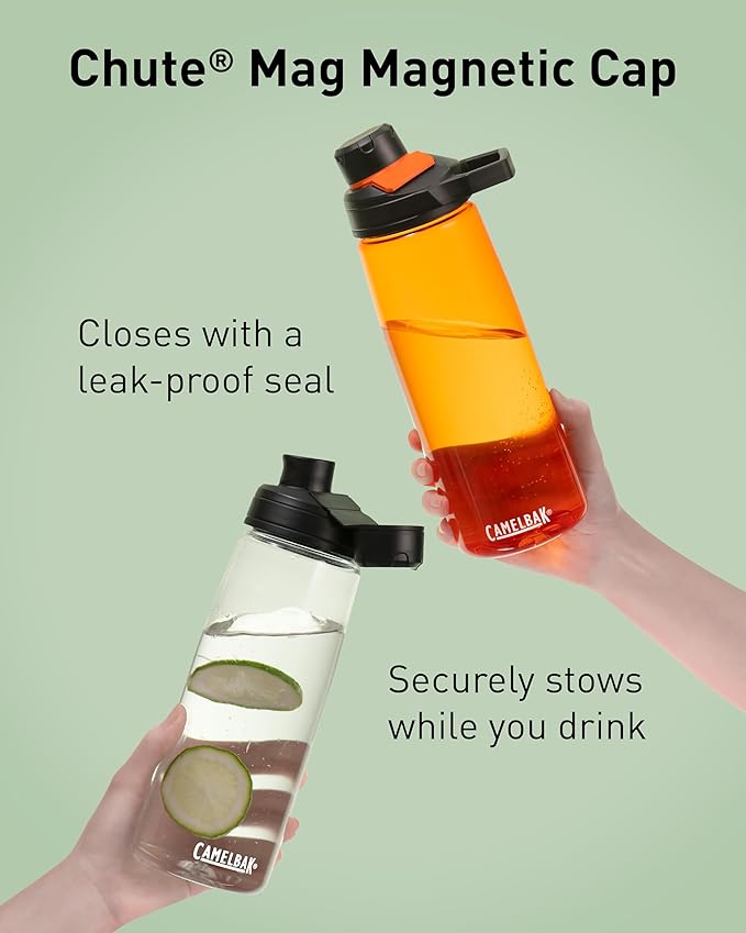 CamelBak Chute Mag BPA Free Water Bottle with Tritan Renew - Magnetic Cap Stows While Drinking