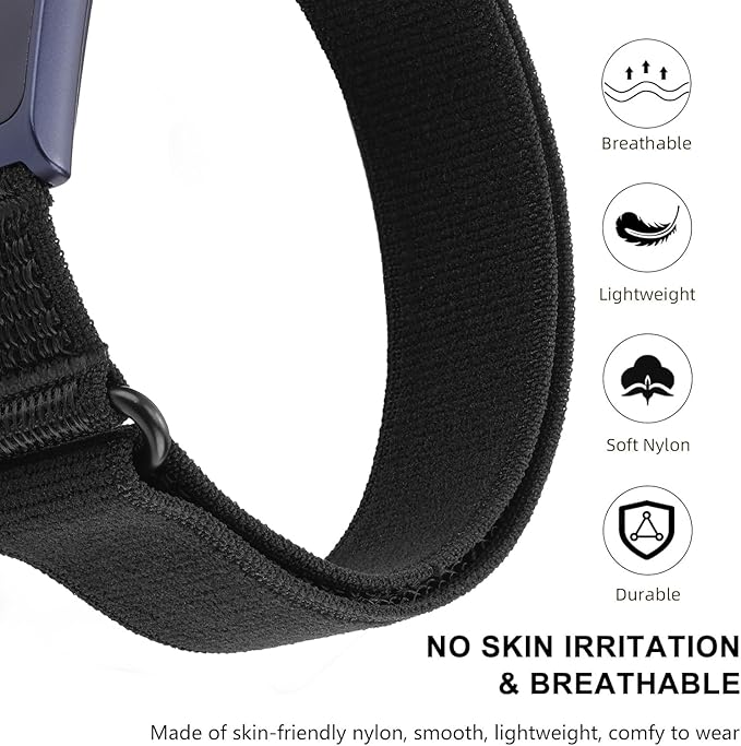 [2 Pack] Bicep Band Compatible with Amazfit Helio Strap Fitness Tracker,Breathable Hook&Loop Nylon Sport Style