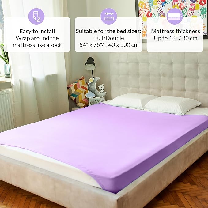 Sensory Compression Blanket | Spandex Bed Sheet for Kids & Adults | Deep Relaxing Feeling, Release Oxytocin | Helps With: SPD, Anxiety, ADHD, Autism and More | Breathable & Stretchable | Full Size
