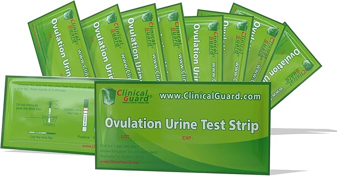Clinical Guard Ovulation Test Strips Pack of 10 - Accurate Measurement Within 5 min - Ovulation Tests Cost-Effective Fertility Test for Women