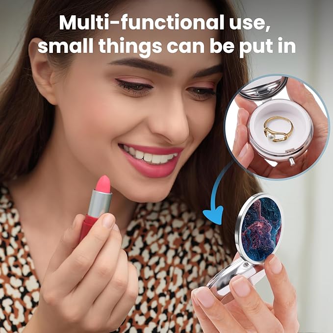 Mini Pill Box, Small Pill Box, Portable Pill Box, Cute Pill Organizer for Vitamins, Medications, Fish Oil and Supplements (Texture)