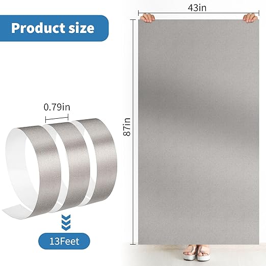 Faraday Fabric 43" x 87"+ 158" L Tape, Military Grade Faraday Cloth for Shielding RFID, EMP, EMF, EMI, 5G, WiFi, Bluetooth, GPS, Prevents Radiation and electromagnetic Interference.