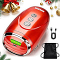 WMARK Barber Massager/Cordless HandheldMassager, Charge Neck/Legs/Hand/FaceMassager, 2 Massage Nodes 2600AMH,Red