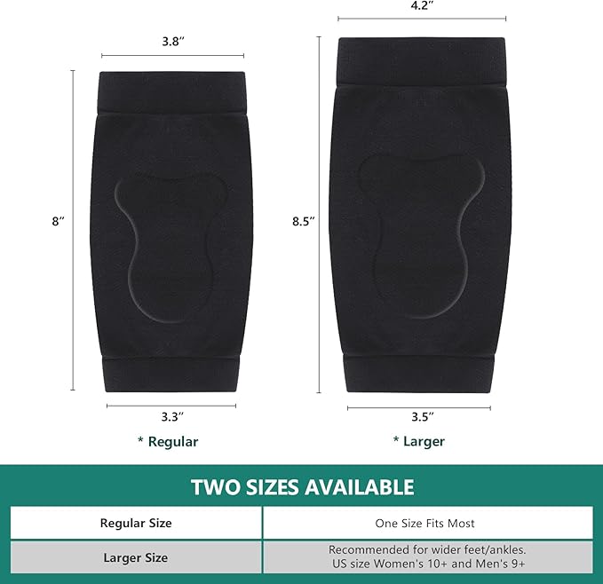Welnove Achilles Tendonitis Heel Protector Socks - (FSA & HSA) Achilles Tendon Support Compression Socks - Gel Padded Sleeve for Cushion & Protection of Bursitis, Tenderness, Dry Cracked, Large