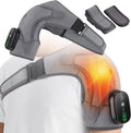 Shoulders Massager, Adjustable Shoulder Massager with Heat for Pain Relief Deep Tissue, 3 Levels Vibration & 3 Levels Heating Shoulder Heat (Gery)