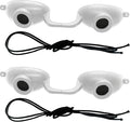 Super Sunnies Flex UV Eye Protection, FDA Compliant Tanning Bed Goggles, Red Light Therapy Glasses, 2 Pack