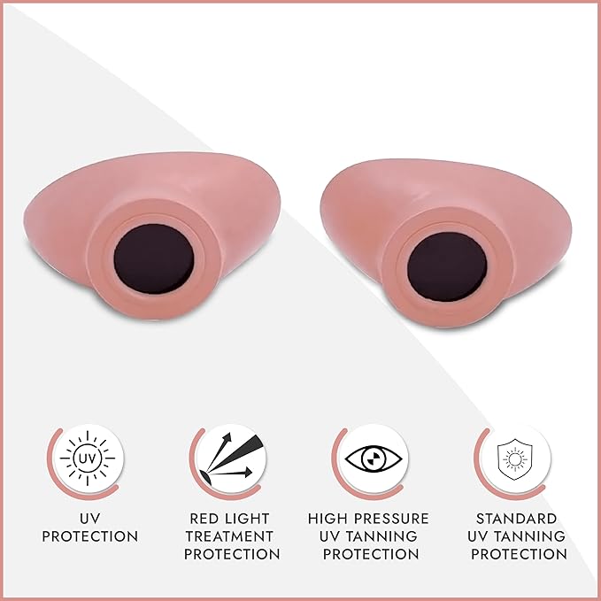Super Sunnies Slim Flex UV Eye Protection FDA Compliant Eyeshields Individual Tanning Bed Goggles, Red Light Therapy Glasses