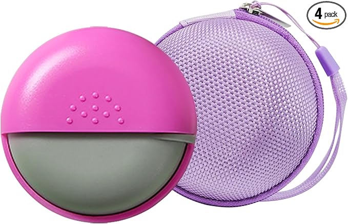 INVODA Travel Pill Organizer Cute Round Pill Box for Purse Compact Medicine Container for Pills, Fish Oil, Vitamins & Supplements