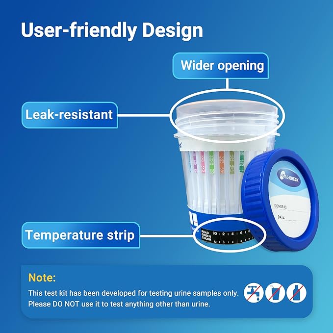[2 Pack] 12 Panel Multi Drug Test Kit with Fentanyl (Fen/FYL), HEAL-CHECK Professional Drug Urine Test Cup for Workplace, Rehab & Home Use –THC, COC, AMP, MET/mAMP, BZO, MTD, BUP, MDMA, OXY, PCP, OPI