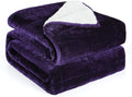 Alomidds Weighted Blanket Twin Size 15lbs 48x72 inches, Sherpa Weighted Blankets for Adults,Fluffy Warm Sherpa & Cozy Soft Flannel Snuggle Thick Heavy Blanket Great for Relaxing, Purple