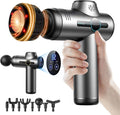 Massage Gun with Heat, Compact Handheld Massager for Home, Office & Gym, Mini Massage Gun with 7 Massage Heads, Quiet and Portable