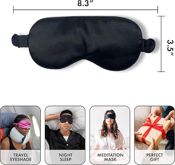 12 Pack: Satin Sleep Mask - 1 Bride (White) & 11 Squad (Black)
