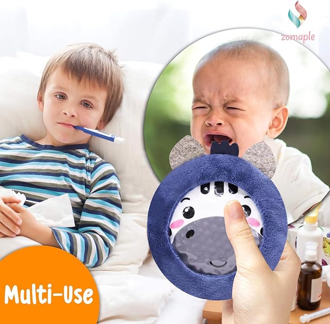 ZOMAPLE Boo Boo Ice Packs for Kids, 4 Pack, Boys Set – Calm Tears Fast with Hot & Cold Relief – Leakproof, Flexible When Frozen, BPA & PVC Free Gel – Kids Ice Packs for Boo Boos in Animal Designs