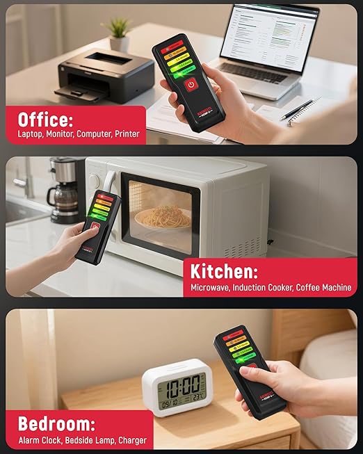 KAIWEETS Magnetic Field EMF Meter, Ghost Hunting Detector, Handheld Electromagnetic Paranormal Investigation Equipment with 5 Level LED Lights, EMF Reader for Home, Office, Outdoor Inspection