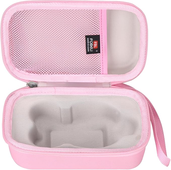 FBLFOBELI Hard Travel Case for NuFACE Mini/MINI+ Starter Kit, Hunvva EP-300 Mini Microcurrent Facial Device (Case Only) (Pink)