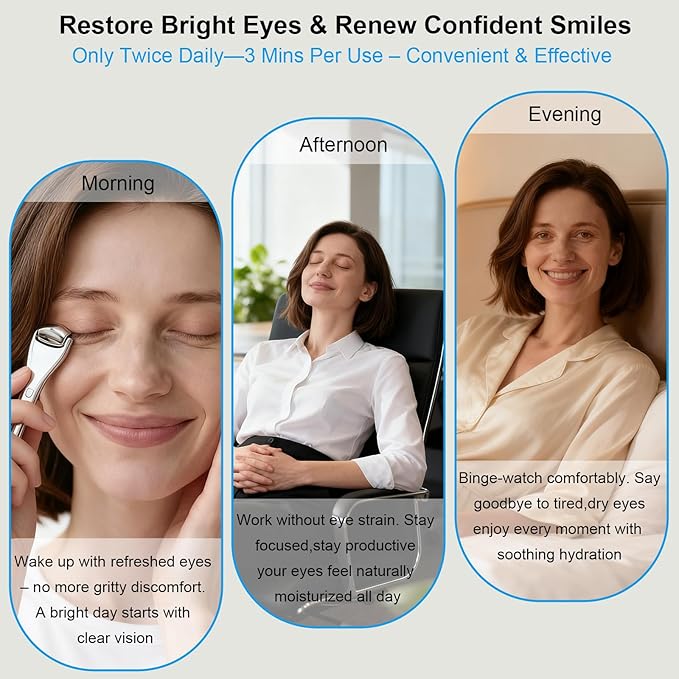 Metal Eye Roller for Dry Eyes,Eyelid Roller for Chalazion,Stye,MGD Relief,Improves Meibum Flow and Unclogs Oil Glands,Gentle Meibomian Gland Expression for Blocked Eyelid Glands (small)