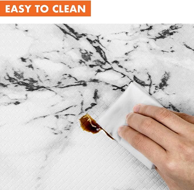 OPUX Anti Fatigue Kitchen Floor Mat, Reversible Cushioned Memory Foam Kitchen Rug Pad, Waterproof Non-Slip Padded Comfort Standing Mat for Office Laundry Home, 32x17 (Marble Gray)