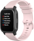 Compatible with Garmin Venu Sq Bands for Women Men, 20mm Quick Release Silicone Replacement Band Wristbands Straps Bracelet Fit for Garmin Vivoactive 3 Music, Forerunner 245 645 (Pink)