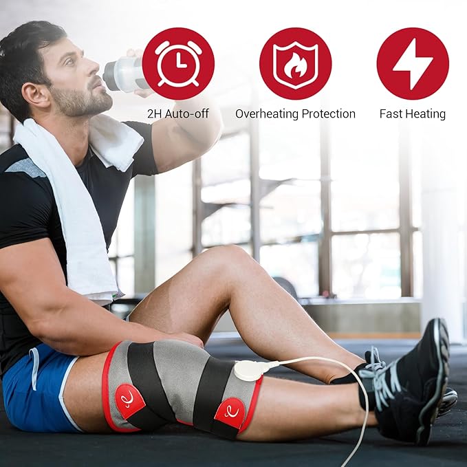 Comfytemp Leg Heating Pad, FSA Eligible Items Only List Wearable Heat Pad for Leg and Calf, HSA Electric Heat Wrap for Knee/Arm/Hamstring Soothing Warmth, Birthday Gifts for Women Wife Mom Her (S/M)
