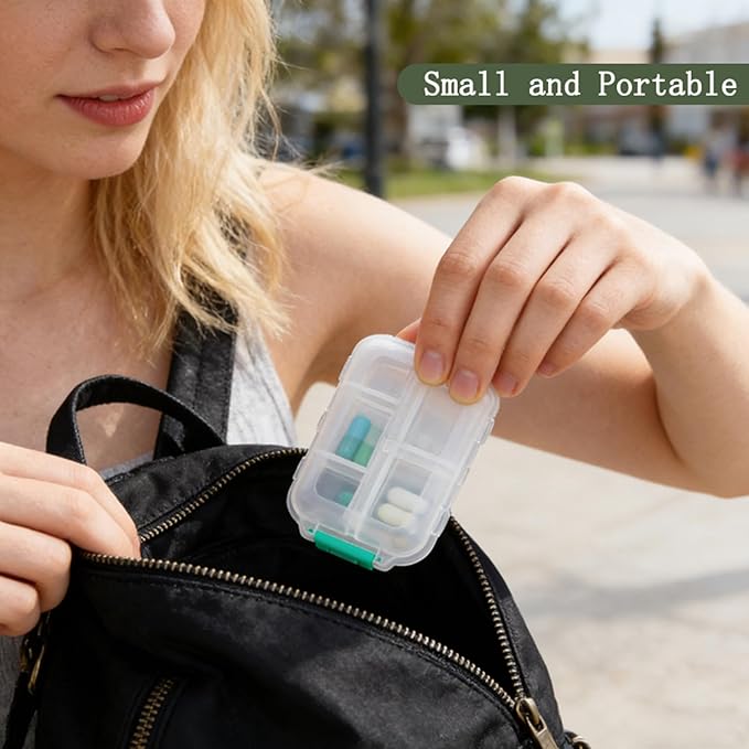 3-Piece Clear Medicine Organizer - Portable Multifunctional Medical Storage Box with Empty Pill Bags, Pill Cases, Removable Tray & Handle, Home & Travel Use