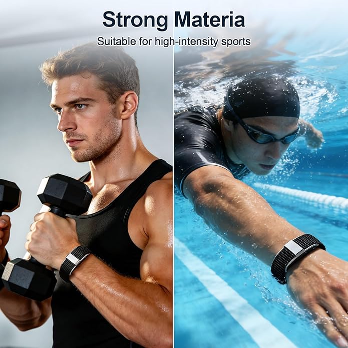 Nylon Loop Compatible with Hume Band, Breathable Replacement Strap for Women Men, Soft Adjustable Sport Wristband for Fitness Tracker