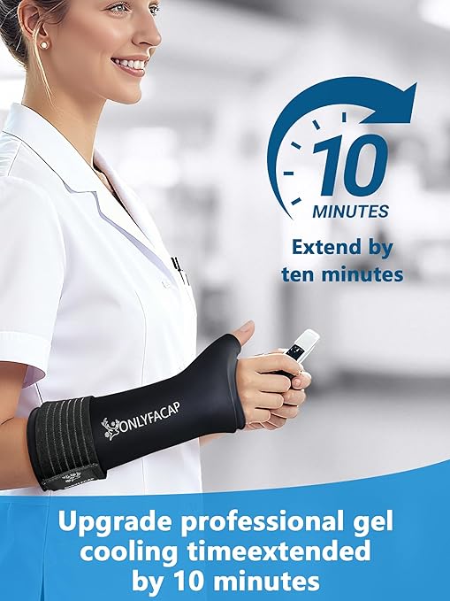 Wrist Ice Pack Wrap,Ice Packs for Injuries Reusable Gel,Hot and Cold Compression Therapy for Hand and Thumb,Wrist Brace for Tendonitis,Carpal Tunnel Relief,Arthritis Sprains (Large)