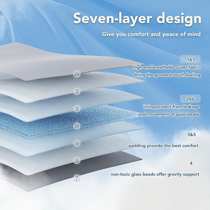 Topcee Weighted Blanket for Adults (20 lbs, 60" x 80") Queen Size Soft Cooling Heavy Blanket Sleeping, Apply to 190-210 lbs Body, Thick Breathable Blanket with Glass Bead, Easy Care