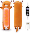 Highland Cow Heating Pad for Period Cramps and Menstrual Pain Relief,USB Heating Pad Stuffed Animals-20” Electric Plush Heated,Cute Portable Electric Plushies Gifts for Women Teens Girls