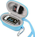 FBLFOBELI Hard Fingertip Pulse Oximeter Case, for Innovo Deluxe iP900AP/Zacurate Pro Series 500DL 500BL, for Small Children Blood Oxygen Monitor, 4.3x2.2x2.4 Inches, Case Only (Blue)