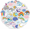 BulbaCraft Cloud Stickers, Rainbow Stickers for Water Bottles, Cloud Stickers, Cloud Birthday Party Decorations and Supplies, Rainbow Party suppliess, Gifts for Women & Men