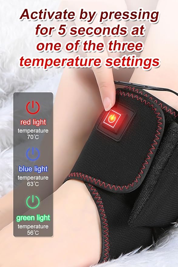 Ankle Support–Far Infrared Electric Heater,Ankle Sprain & Joint Care,Ligament Injury,USB Heating,Home/Office/Outdoor Use,Cold Resistance,Unisex,Black