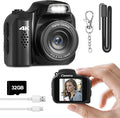 Mini Keychain Camera, 4K FHD Retro Digital Camera, Retro Snap Mini Digital Camera with Flash,Filters,Lanyard, Portable Video Recorder for Photo Video Travel Recording
