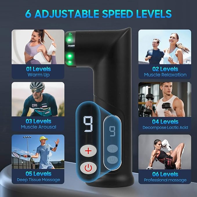 Massage Gun – Mini Massage Gun for Portable Deep Tissue Massage – Quiet Massage Guns for Muscle Relaxation,