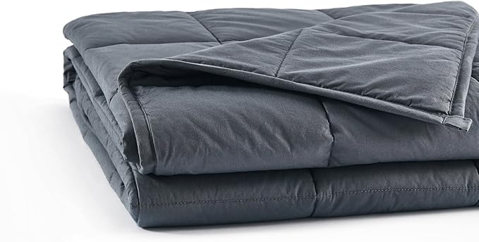 RelaxBlanket Premium Cotton Adult Weighted Heavy Blanket | 60''x80'',17lb | Enjoy Natural Deep Sleep | Dark Grey