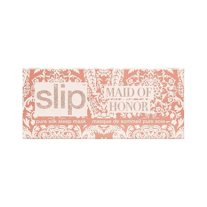 slip Sleep Mask - 100% Pure 22 Momme Mulberry Silk Eye Mask - Comfortable Sleeping Mask with Elastic Band + Pure Silk Filler and Internal Liner, Bridal Collection: Maid of Honor